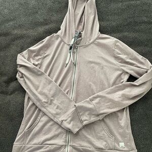 Vuori Women's Light Gray Zip-Up Hoodie